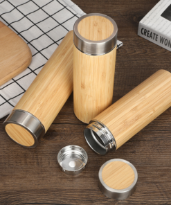 thermos in bamboo e acciaio in diversi formati