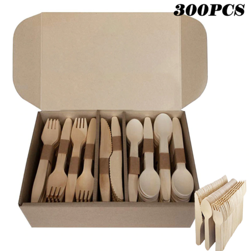 Set di Posate Biodegradabili - 300 pz